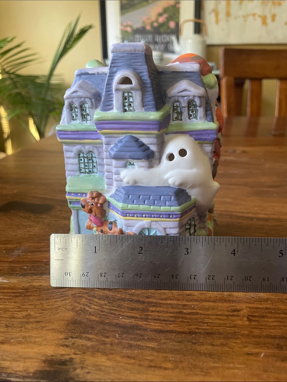 Scooby-Doo Haunted House Ceramic Tea Light Candle Holder - Purple & Green - Picture 9 of 9